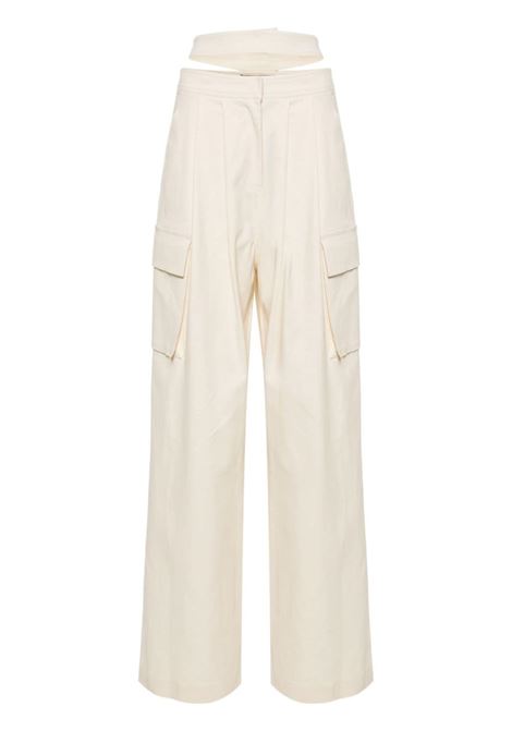 White high-waist wide-leg trousers - women ANDREADAMO | ADPS24PA047591690474