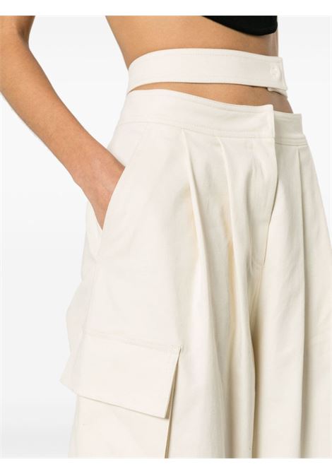 White high-waist wide-leg trousers - women ANDREADAMO | ADPS24PA047591690474