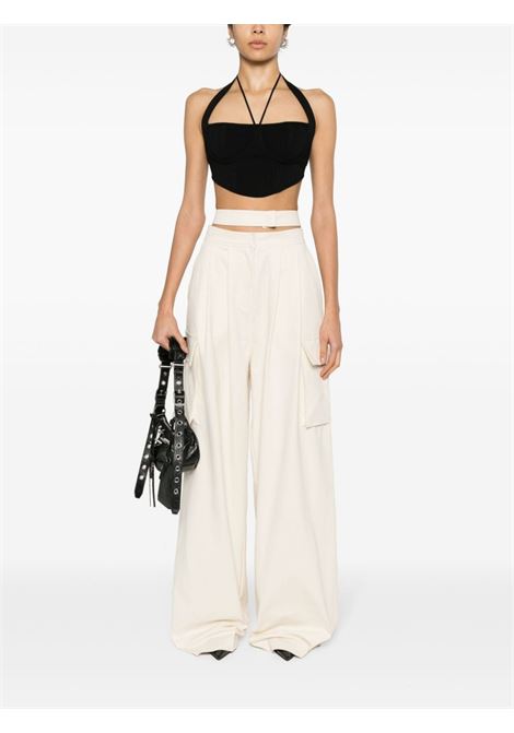 White high-waist wide-leg trousers - women ANDREADAMO | ADPS24PA047591690474