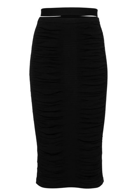 Black X Ray knitted midi skirt - women ANDREADAMO | ADPS24SK127513720372