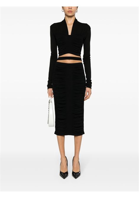 Black X Ray knitted midi skirt - women ANDREADAMO | ADPS24SK127513720372