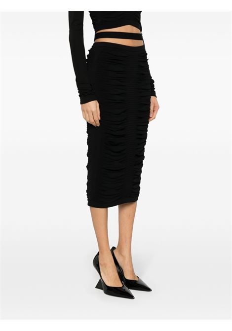 Black X Ray knitted midi skirt - women ANDREADAMO | ADPS24SK127513720372