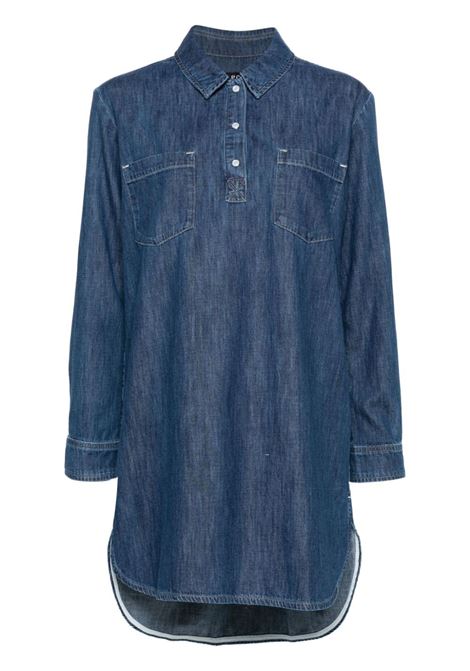 Mini abito texano in blu navy - donna A.P.C. | COGXFF35071IAL