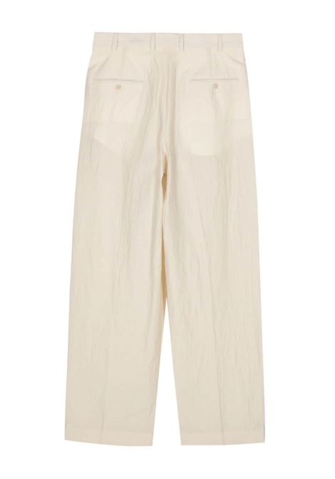 Beige crepe straight trousers - women A.P.C. | COGXMF08420AAE