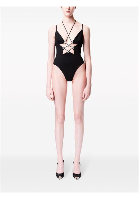 Black star cut-out bodysuit - women AREA | 2401JS04184BLK