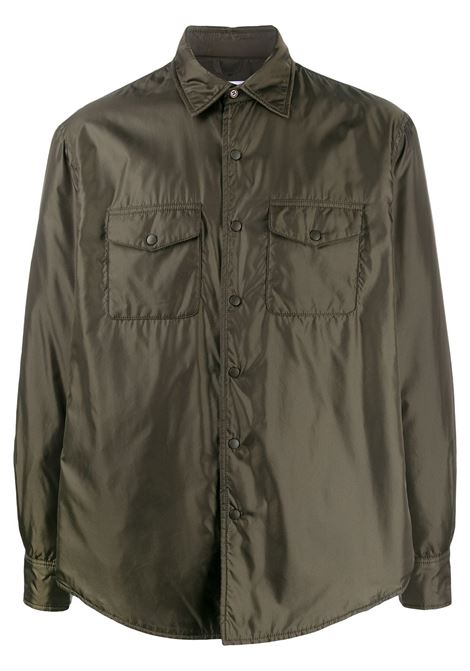 Dark green Utility shirt jacket - men