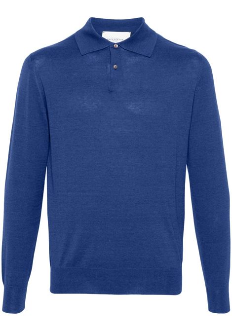 Blue fine-knit polo shirt BALLANTYNE - men BALLANTYNE | B2W07314S0613940