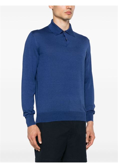 Blue fine-knit polo shirt BALLANTYNE - men BALLANTYNE | B2W07314S0613940