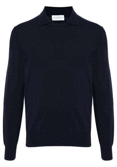 Blue polo-collar jumper BALLANTYNE - men BALLANTYNE | B2W18114CP713777