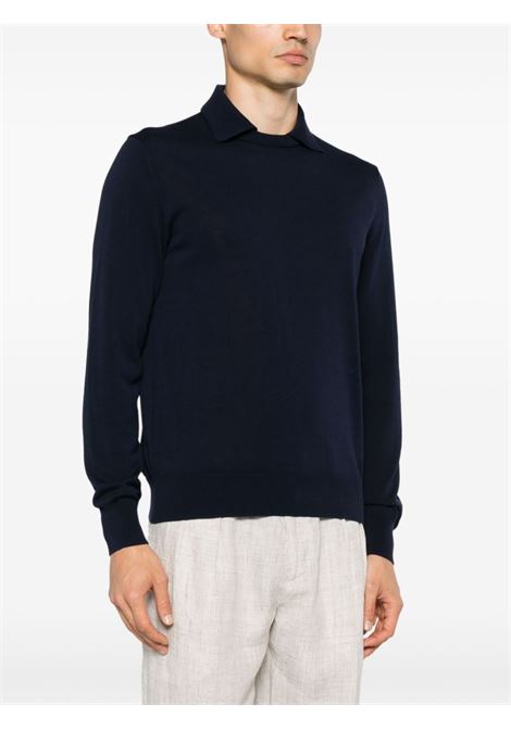 Blue polo-collar jumper BALLANTYNE - men BALLANTYNE | B2W18114CP713777