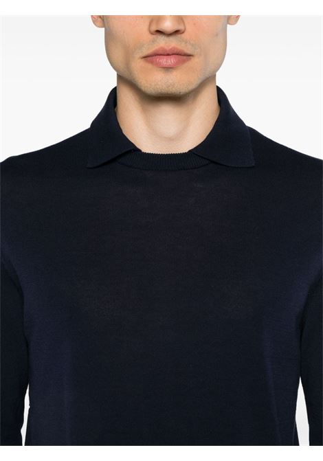 Blue polo-collar jumper BALLANTYNE - men BALLANTYNE | B2W18114CP713777