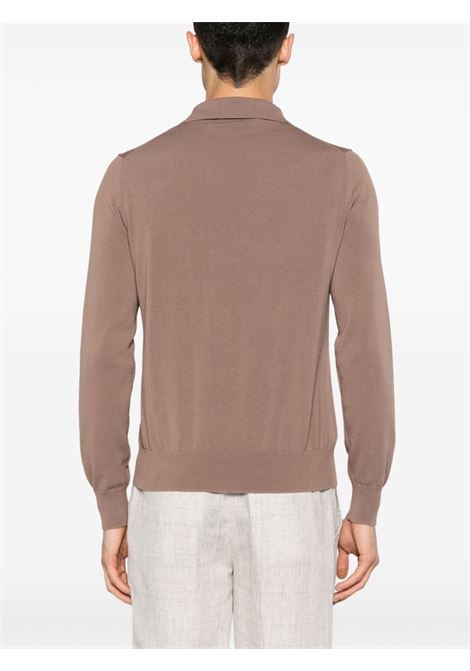 Brown polo-collar jumper BALLANTYNE - men BALLANTYNE | B2W18114CP714537