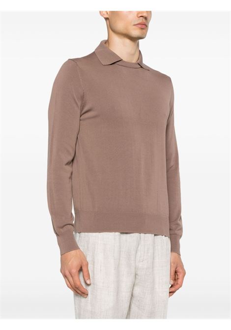 Brown polo-collar jumper BALLANTYNE - men BALLANTYNE | B2W18114CP714537