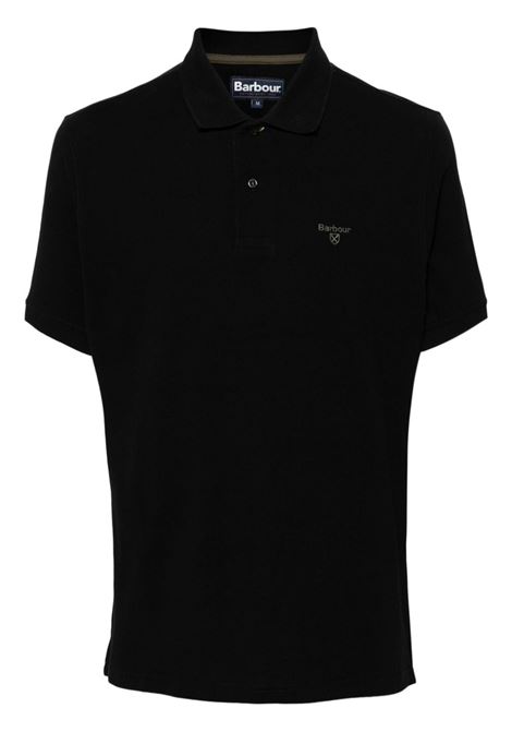 Black logo-embroidered polo shirt - men BARBOUR | MML1367BK31