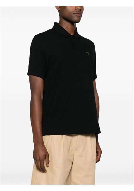 Black logo-embroidered polo shirt - men BARBOUR | MML1367BK31