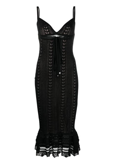 Abito midi a peplo in nero - donna BLUMARINE | 2A434AN0990