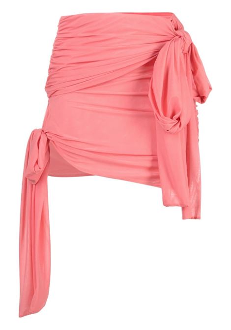 Pink sash-detailing asymmetric miniskirt - women BLUMARINE | 2G162AN0729