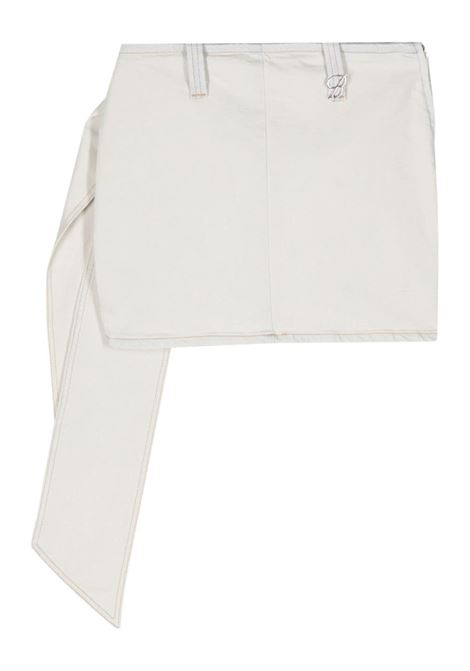 White bow-detail asymmetric mini skirt - women BLUMARINE | 2J117AD06C1