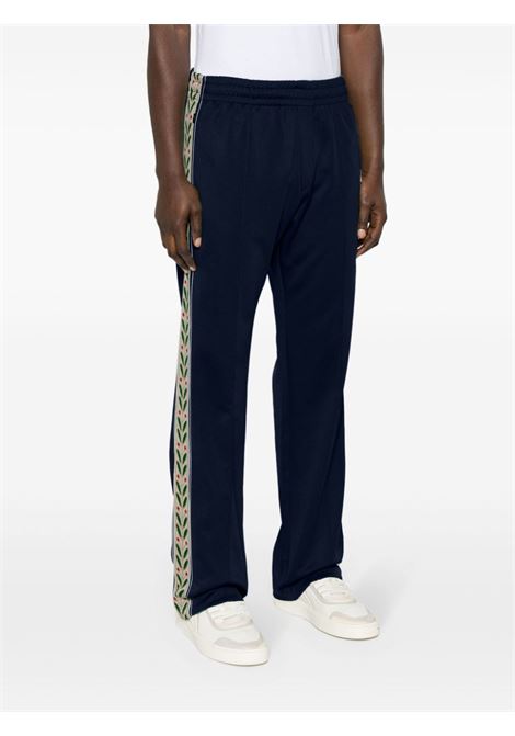 Blue Heart Monogram velvet track trousers - men CASABLANCA | MPS24JTR07801NVY