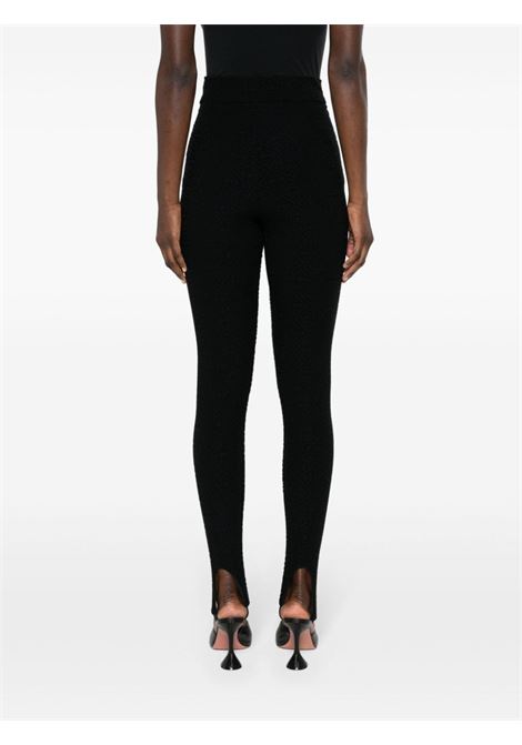 Black logo-embossed stirrup leggings - women CASABLANCA | WPS23TR17001BLK