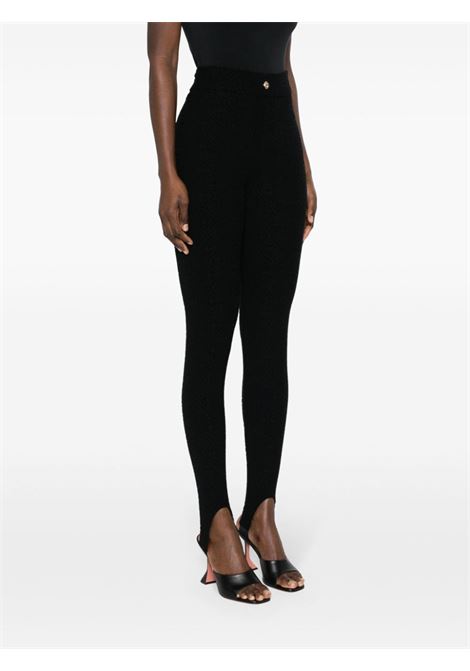 Black logo-embossed stirrup leggings - women CASABLANCA | WPS23TR17001BLK