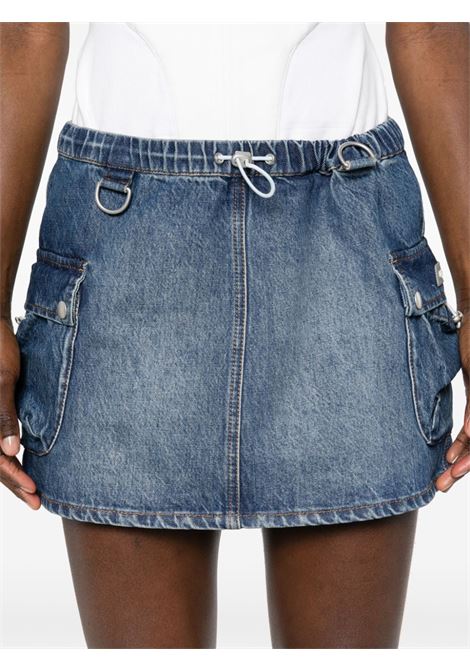 Blue denim cargo mini skirt - women COPERNI | COPJ49252BL