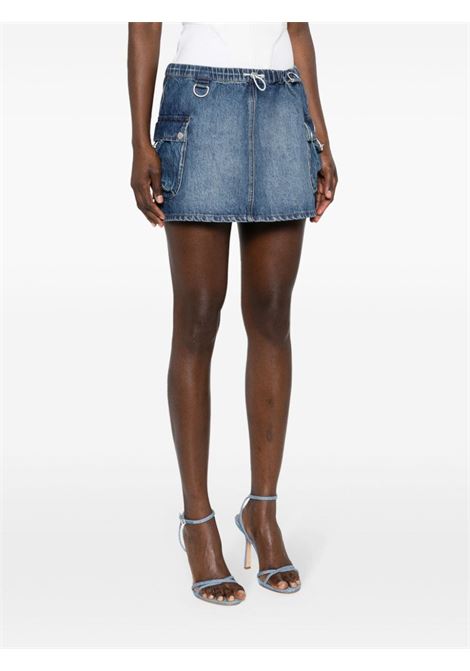 Blue denim cargo mini skirt - women COPERNI | COPJ49252BL