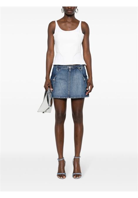 Blue denim cargo mini skirt - women COPERNI | COPJ49252BL