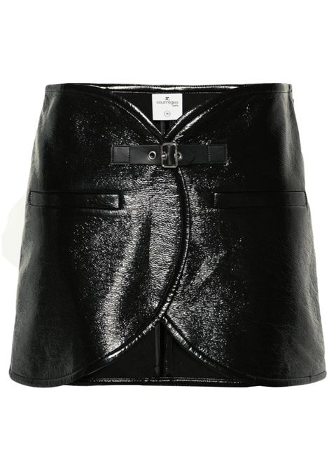 ellipse vinyl mini skirt