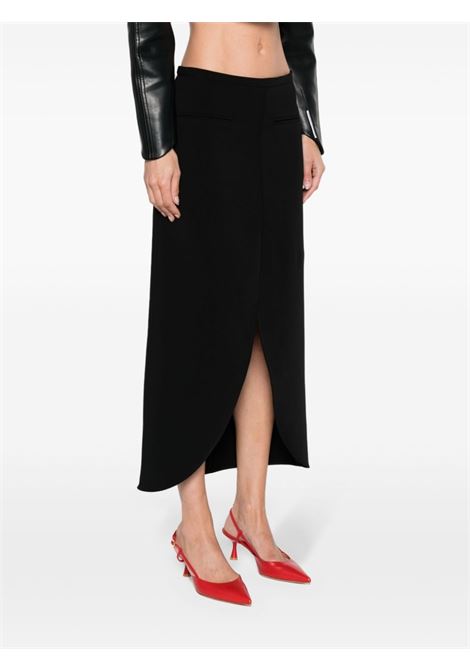 Black Ellipse tailored maxi skirt - women COURRÈGES | 224CJU142PL01599999