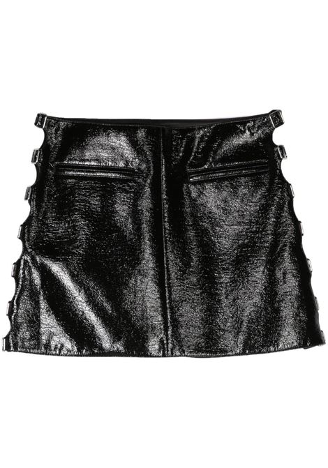 Black Multi Sangle trapeze miniskirt - women COURRÈGES | 224CJU169VY00149999