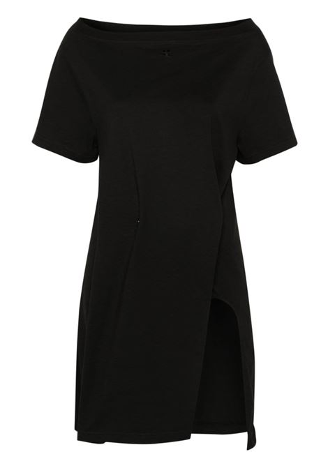 Abito corto asimmetrico in nero - donna COURRÈGES | 224JRO420JS01079999