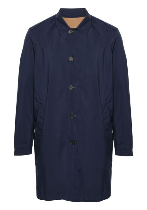 Navy blue and beige reversible single-breasted coat Cruciani - men CRUCIANI | UC41T02TE02ZSP800004