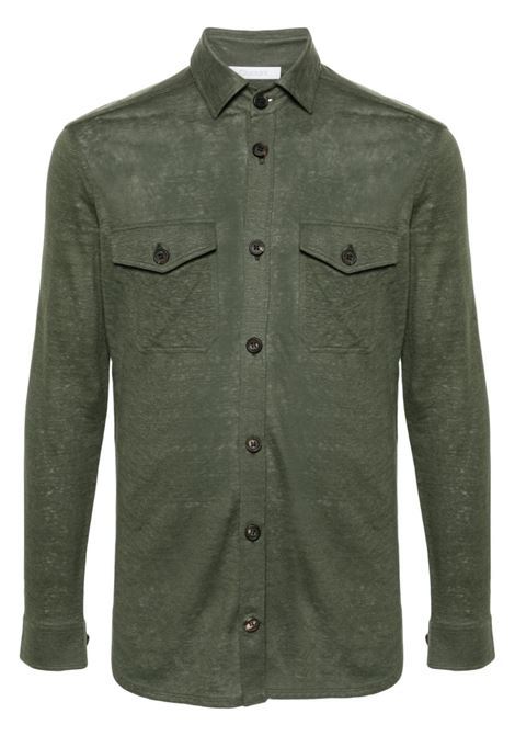 Green slub-texture shirt Cruciani - men CRUCIANI | UC41T31TE35ZCM550001