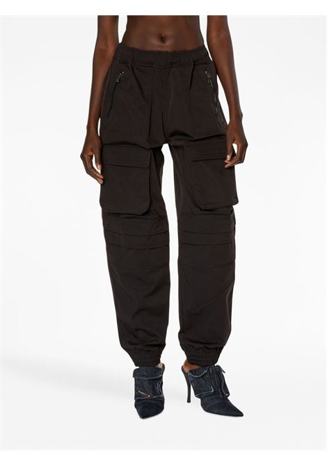 Jet black cargo-pocket tapered trousers - women DIESEL | A105760PCAK9XX