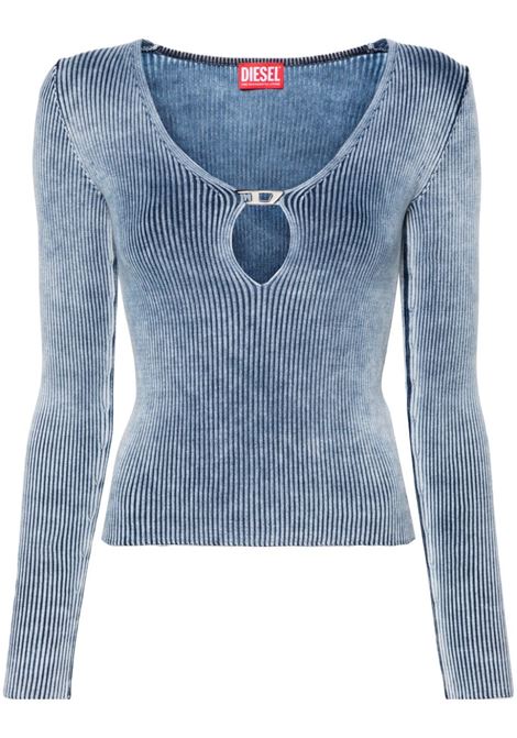 Top a coste m-teri in blu - donna DIESEL | A124250CHAQ8NC