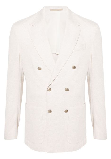 Blazer doppiopetto in beige - uomo