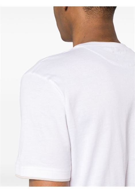 White and beige layered T-shirt - men ELEVENTY | I75TSHI02TES0I2010102