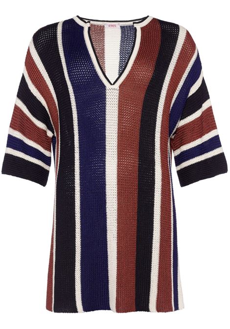 Multicolored striped cover-up - women