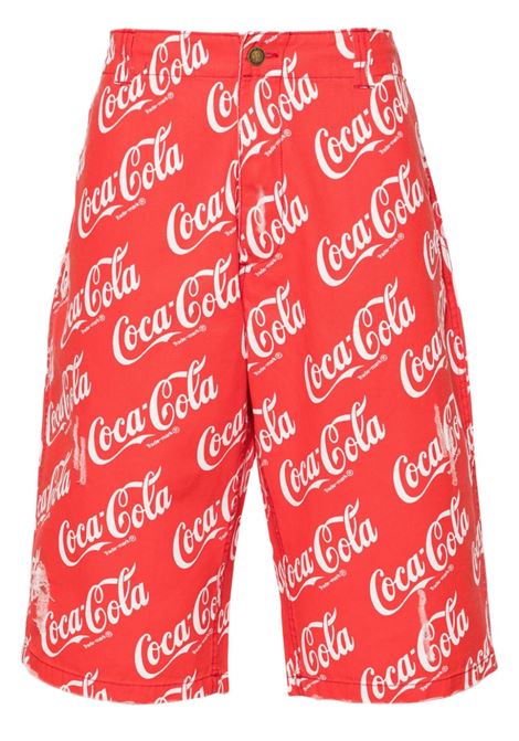 Bermuda Coca-Cola con stampa in rosso - uomo ERL | Bermuda | ERL08P0031