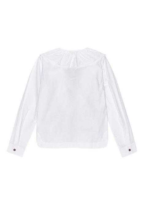 Blusa con ruches in bianco - donna GANNI | F8701151