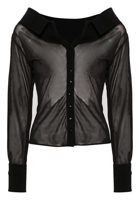 Camicia con spalle scoperte Brezza in nero - donna