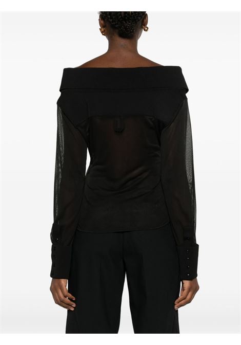 Camicia con spalle scoperte Brezza in nero - donna JACQUEMUS | 241KN4102368990