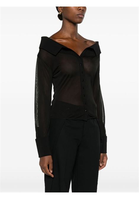 Camicia con spalle scoperte Brezza in nero - donna JACQUEMUS | 241KN4102368990