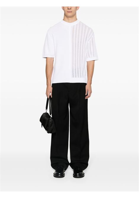 White crew-neck cable-knit jumper - men JACQUEMUS | 245KN4232379110