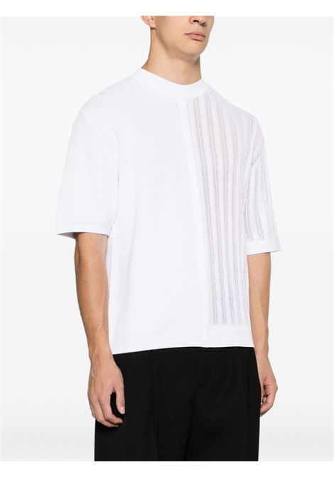 White crew-neck cable-knit jumper - men JACQUEMUS | 245KN4232379110