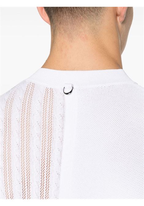 White crew-neck cable-knit jumper - men JACQUEMUS | 245KN4232379110