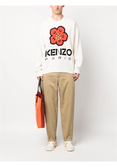 Beige straight-leg trousers - men KENZO | FD65PA2059CA13