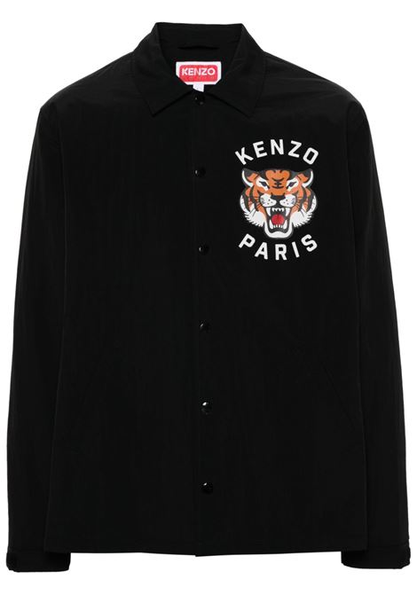 Black printed water-repellent jacket - men KENZO | FE55BL0629NG99