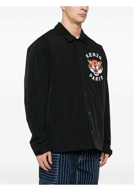 Black printed water-repellent jacket - men KENZO | FE55BL0629NG99